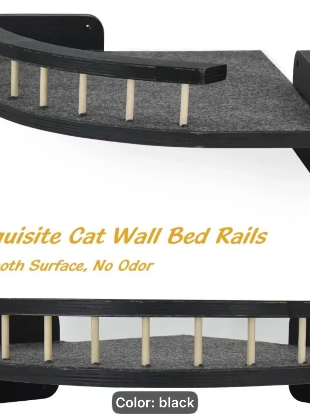 Wall-Mounted Cat Perch and Stepping Shelves in Dark Gray